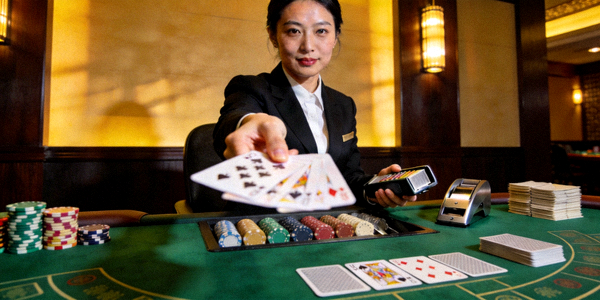 真人荷官在线发牌场景